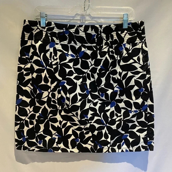 Ann Taylor cotton skirt with blue accents, size 12 - Picture 2 of 7